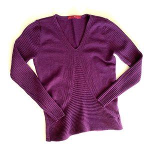 Krimson Klover Wool Ribbed Sweater V-Neck